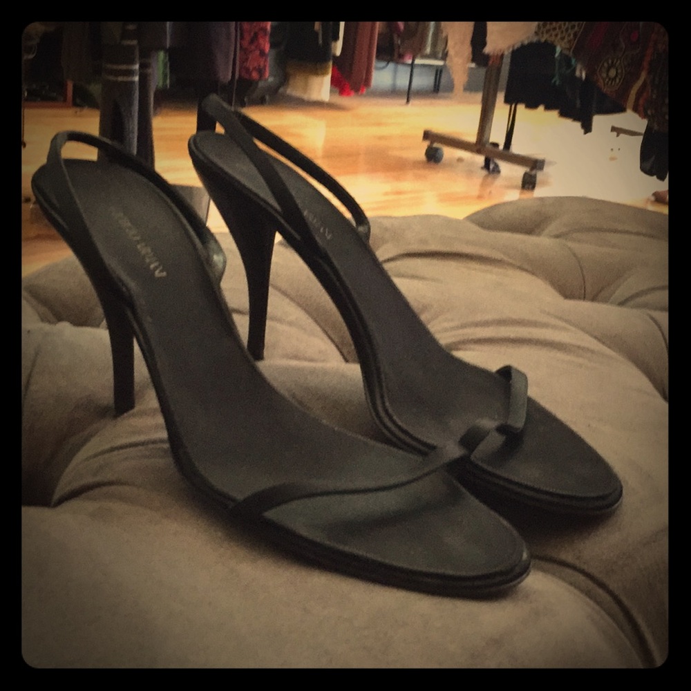 Black Giorgio Armani Stilettos
